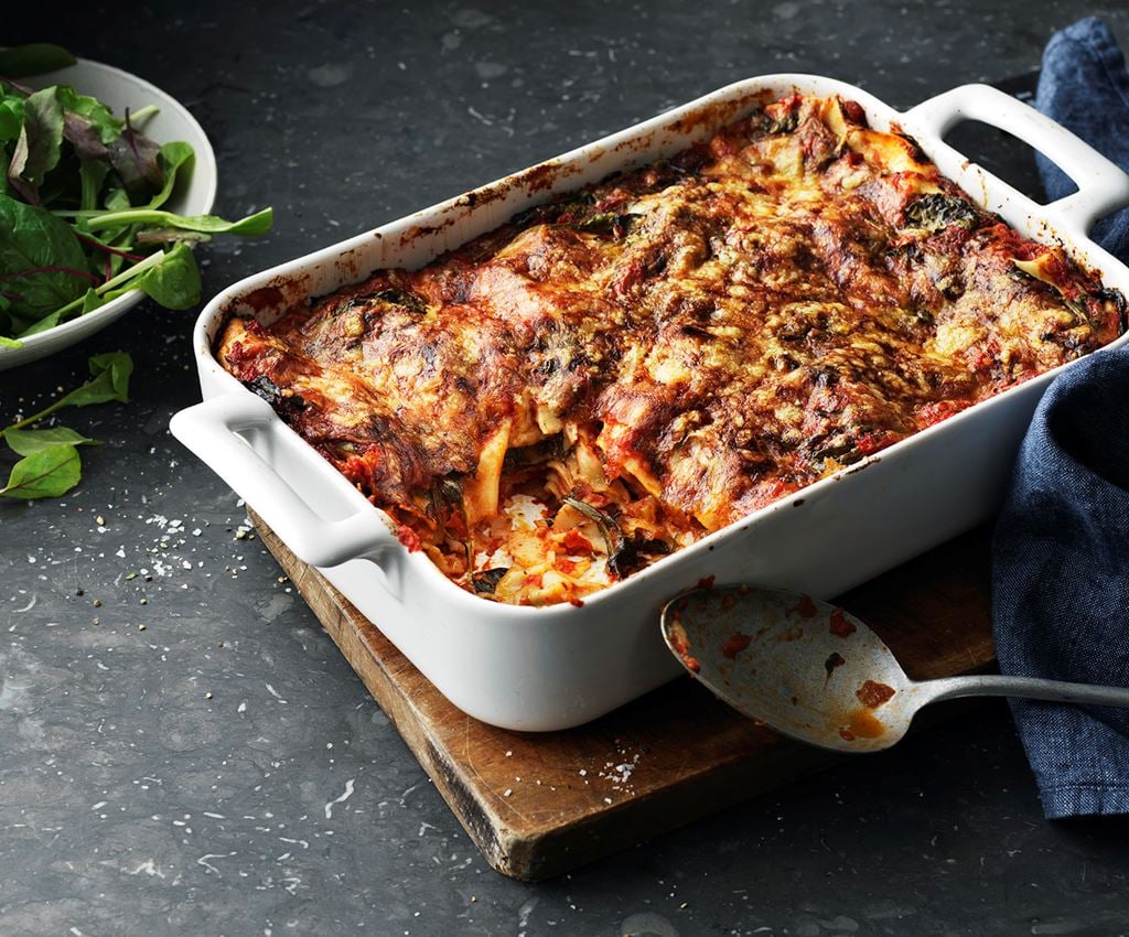 Vegetarisk lasagne på tre sätt